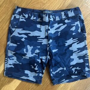 Slate & Stone boys blue camo shorts 12